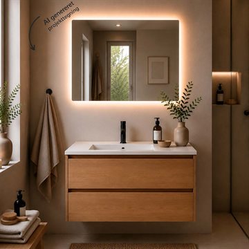 Horizon LED-speil - 800 x 700 mm - Backlight